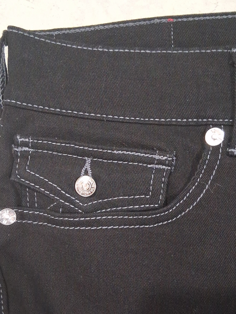 True Religion Ricky Relaxed Straight Jeans Size-36x30 Black NWT - Picture 4 of 7